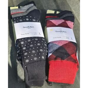 Goodfellow & co Mens Crew Socks 2 X 3 Pack Shoe size 7-12 6 Pair
